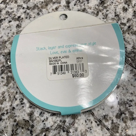 Evie & Emma fine silver plated necklace - Picture 7 of 9